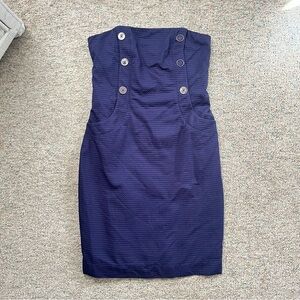 Lilly Pulitzer Navy Strapless Dress Size 6